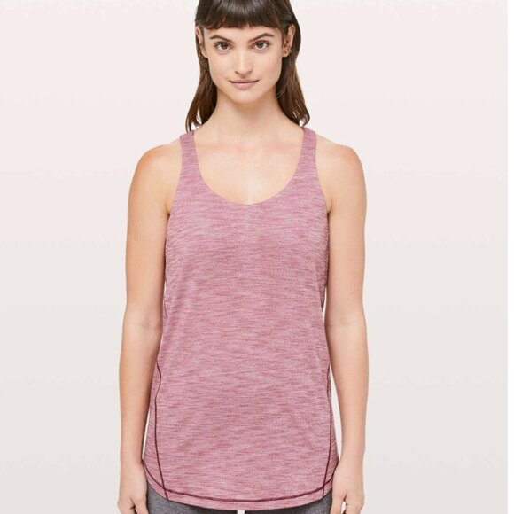 Lululemon Moment To Movement 2-In-1 Tank-Heathered Misty Merlot-Sz.4 - Picture 3 of 8